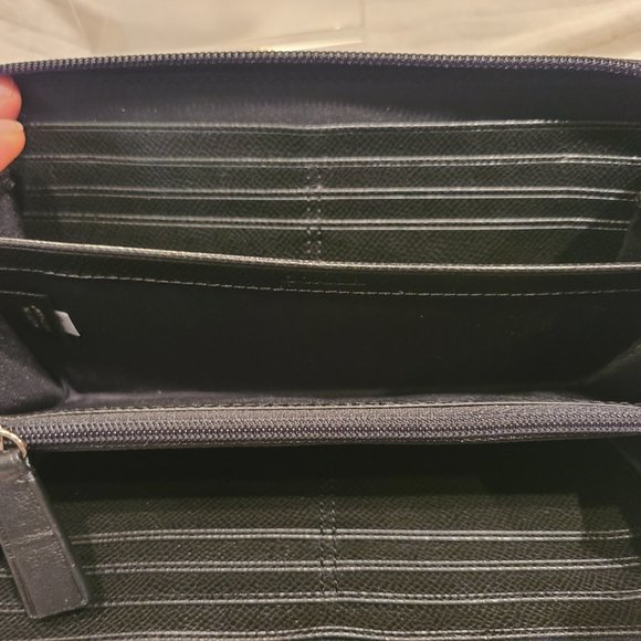 Coach Black Heritage Signature Accordion Wallet - Picture 6 of 7